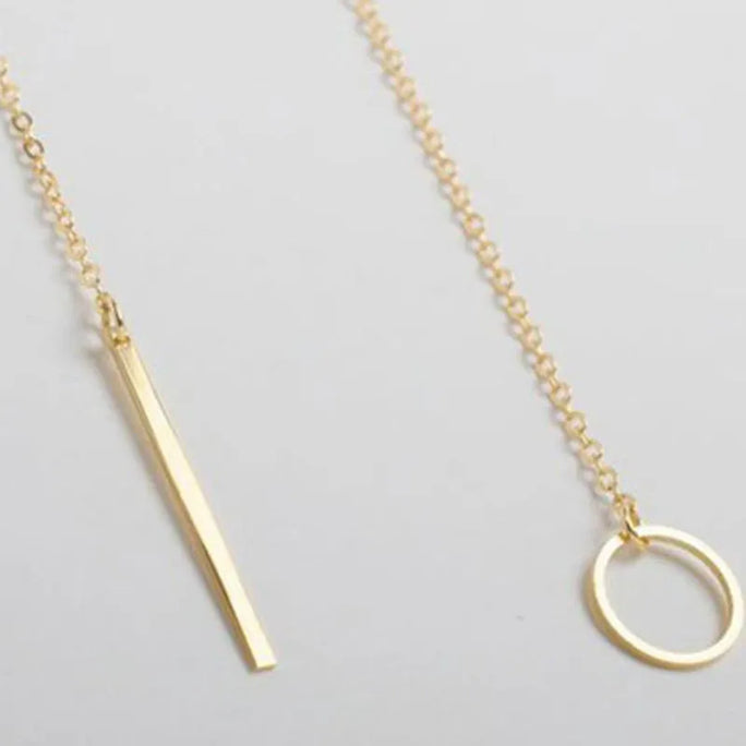 Minimalist Round Pendant Necklace