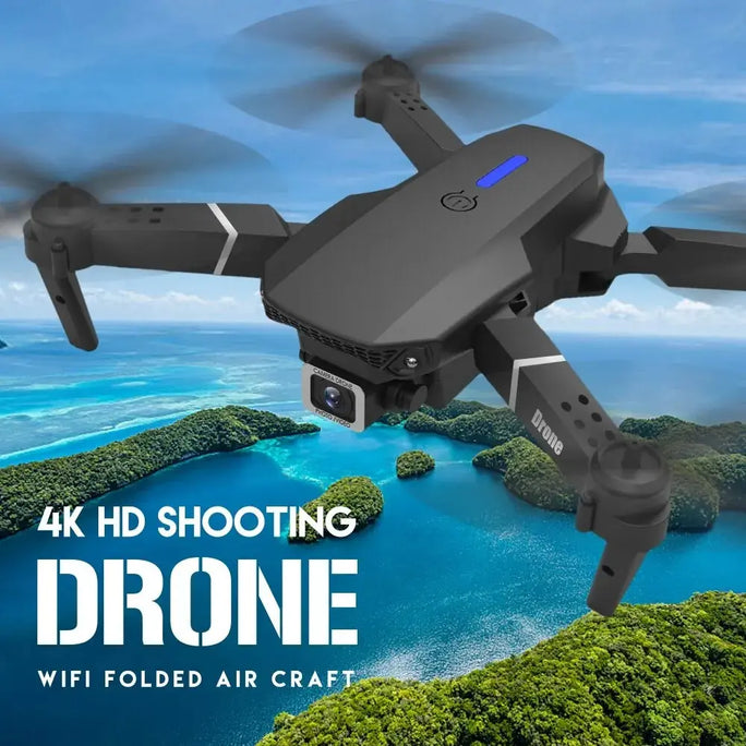 Drone E88Pro RC 4K 1080P Wide Angle HD Camera Foldable Helicopter WIFI FPV Height Hold Gift Toy