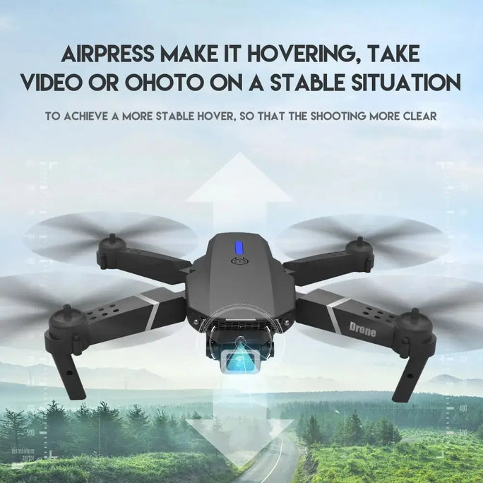 Drone E88Pro RC 4K 1080P Wide Angle HD Camera Foldable Helicopter WIFI FPV Height Hold Gift Toy