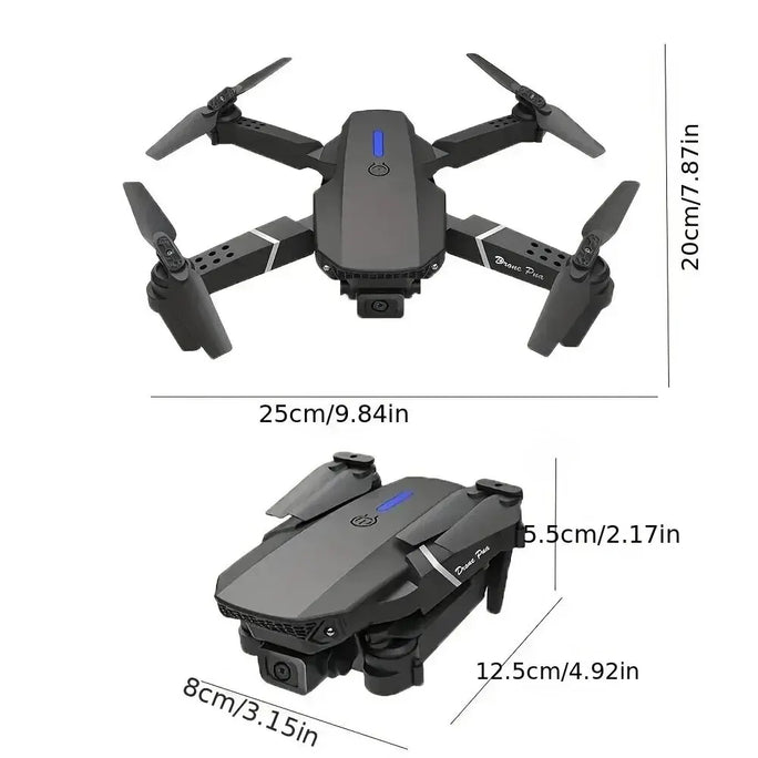 Drone E88Pro RC 4K 1080P Wide Angle HD Camera Foldable Helicopter WIFI FPV Height Hold Gift Toy